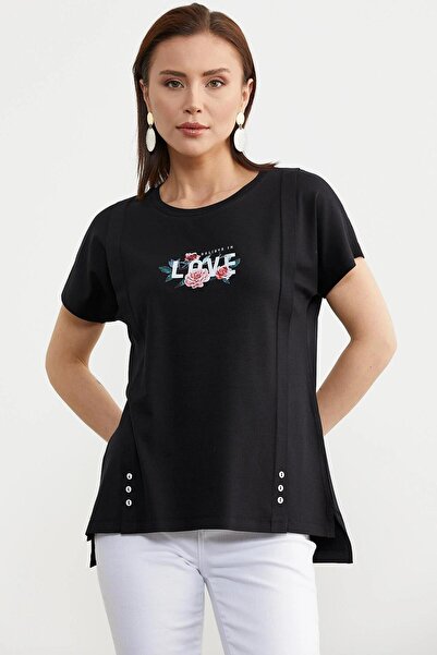 Sementa 75971 Arkası Uzun Baskılı Tshirt