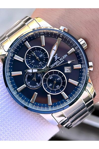 Daniel Klein Steel Cord Chronometer Dial Design 3 Atm Water Resistant Men Wristwatch 10602.13