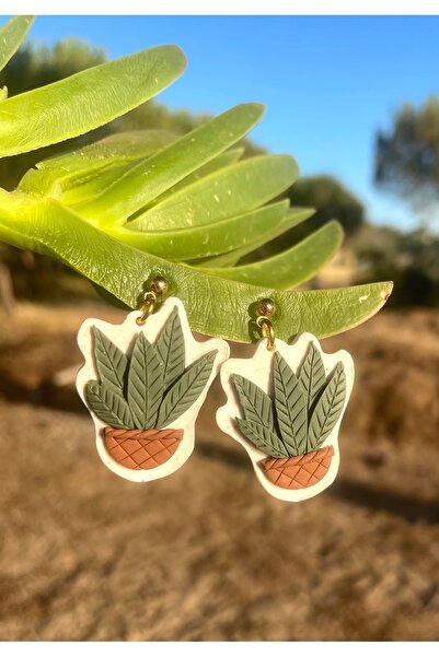El Yapımı Kaktüs Küpe