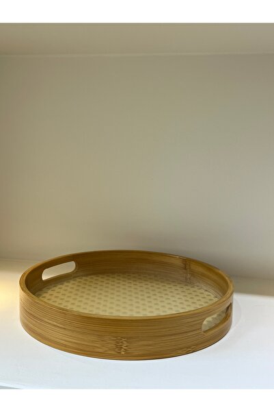 DECORİS HOME & ACCESSORIES Hazeran 35 cm Yuvarlak Tepsi