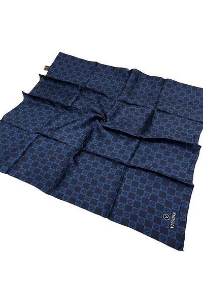 Vissona Μεταξωτό μαντίλι Twill - 51495 - 0019 Navy Blue