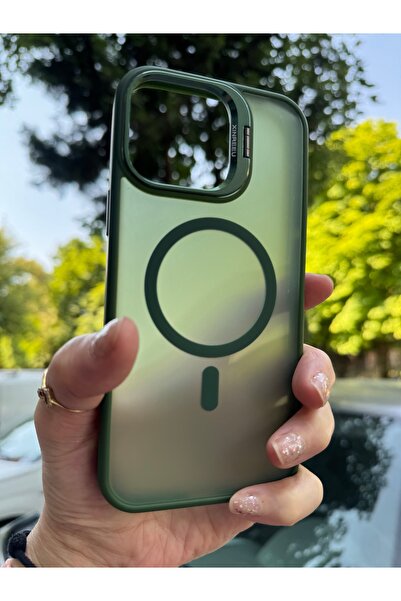 DÜNYA AKSESUAR iPhone 11 uyumlu mat megsafe kablosuz şarj lens hediyeli stand...