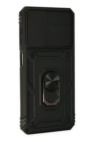 CepteToptan حافظة سامسونج جالاكسي A13 4G من السيليكون مع حلقة عدسة بارس - أسود - MKİ6962-9954
