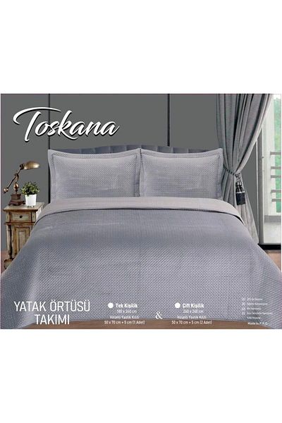 Bella Home Toscana Double Velvet Bedspread Set - 240X260 cm