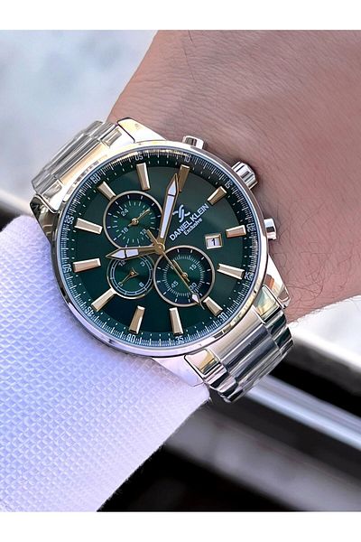 Daniel Klein Steel Cord Chronometer Dial Design 3 Atm Water Resistant Men Wristwatch 10602.10