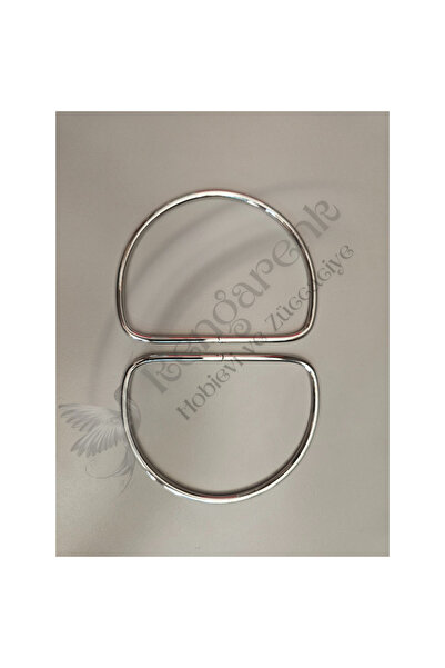 RENGARENK Metal D Model Bag Handle 12*9cm Silver