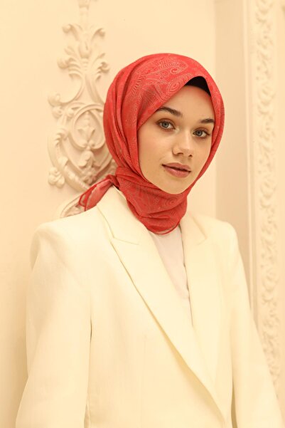 Silk Home Soft Scarf 48883 Red Mixed Pattern