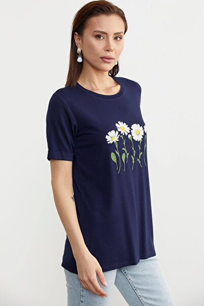 Sementa 75957 Papatya Baskılı Basic Tshirt
