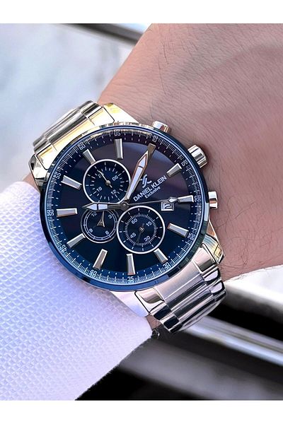 Daniel Klein Steel Cord Chronometer Dial Design 3 Atm Water Resistant Men Wristwatch 10602.13