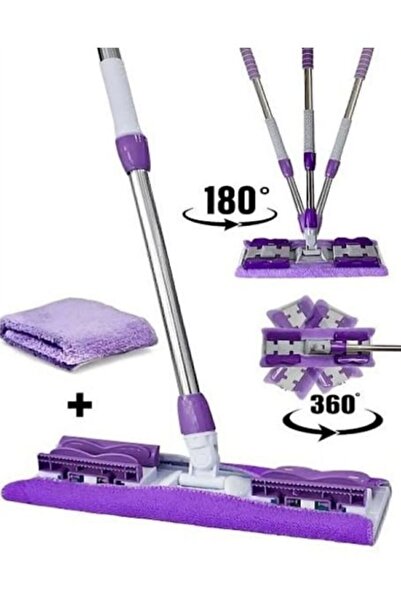 HALL BREATHE Mor Kelepçeli Bez Paspas ile Temizlik Keyfi