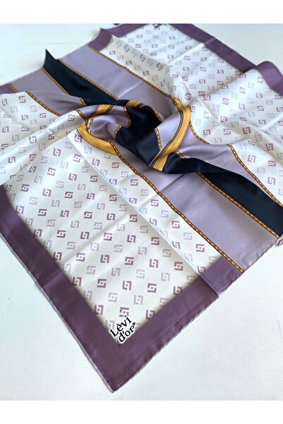 Levidor Tivil Κασκόλ από καθαρό μετάξι 49440 Λιλά Μικτό σχέδιο