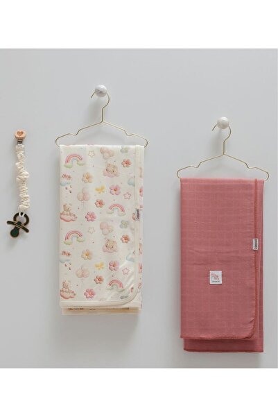 Caramell طقم بطانية قطنية مكونة من 3 قطع من القطن الفاخر للفتيات الصغيرات من ...