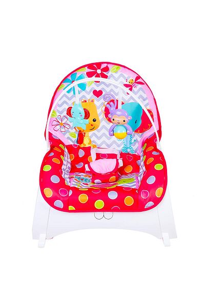 rexa Toddler Polka Dotted Portable Rocker – Lightweight Baby Rocking Chair (63 x 42 x 18 cm)