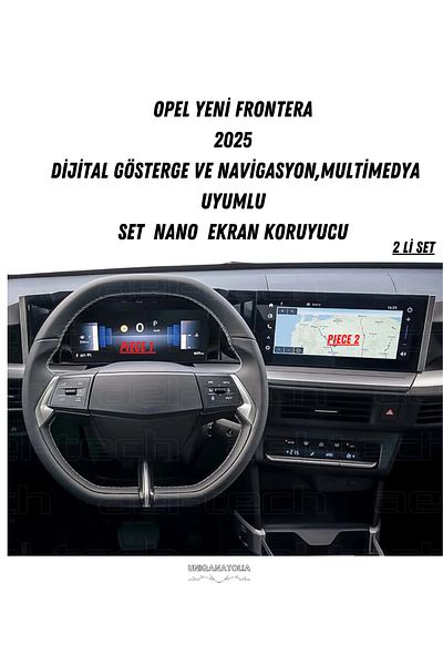 UniqAnatolia Opel New Frontera 2025 Digital Instrument and Multimedia Compatible Set Nano Screen Protector
