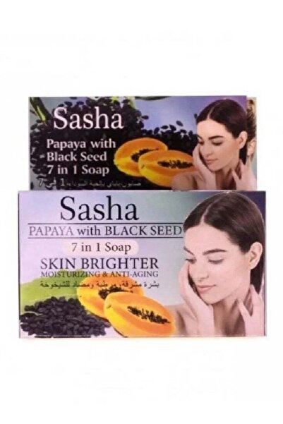 SASHA صابون البابايا والحبة السوداء للبشرة 7 في 1 - 135 جرام