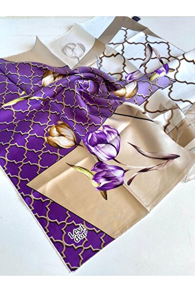 Levidor Μεταξωτό μαντήλι Tivil 48901 Μωβ Μικτό σχέδιο