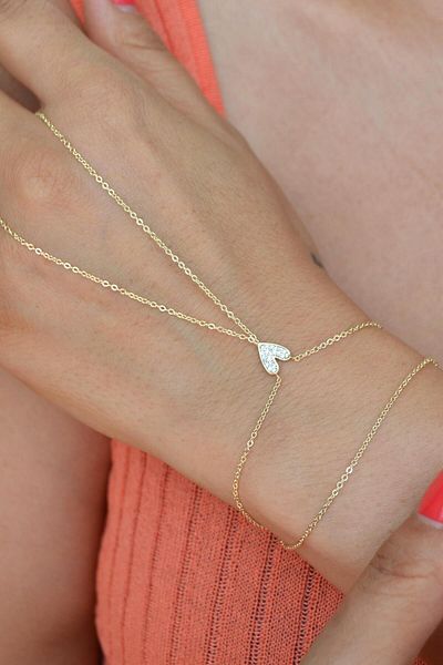 Sacce Scarves&Accessories Mini Heart Shahmeran Elegant Thin Single Heart Detailed Shahmeran