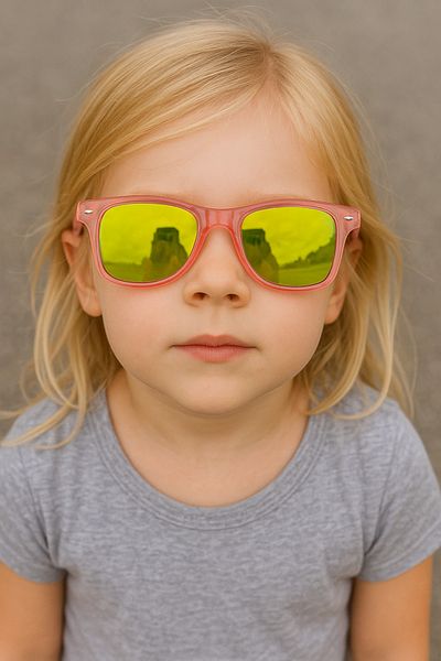 CHANCE GİFT 3 Models Together Girls' Sunglasses Uv400 Protected Mirrored Glass Trending Models Children's Accessories