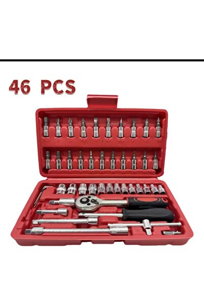 newprotech 1/4 Cırcırlı 46 Parça Lokma Anahtar Takımı Bits Uç Seti Tam Set