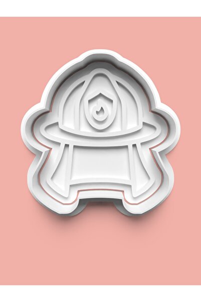 AKTASTORE قالب كوكيز وخوذة رجال الإطفاء وقالب عجينة السكر