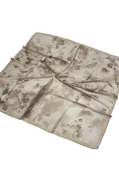 Silk Home Γυαλιστερό κασκόλ με σχέδιο - 8647 - Μπεζ άμμου