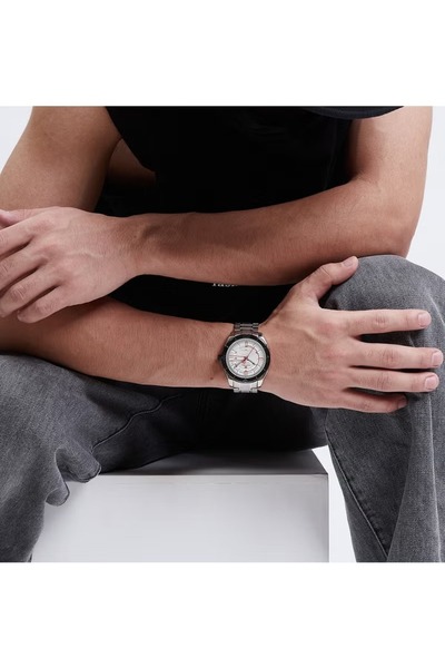 Naviforce Men's Stainless Steel Watch White Dial Silver Bracelet Water Resistant