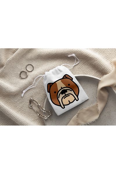 craftbaskitasarim Accessory Pouch with Dog Detail