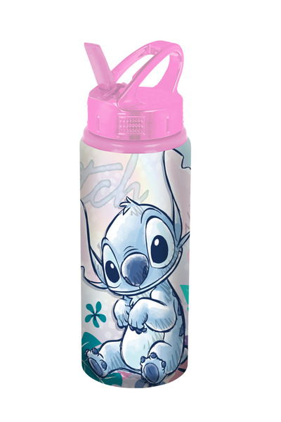 TSUMAB Disney Stitch Kids Water Bottle – Pink Flip Top Sipper (500ml)