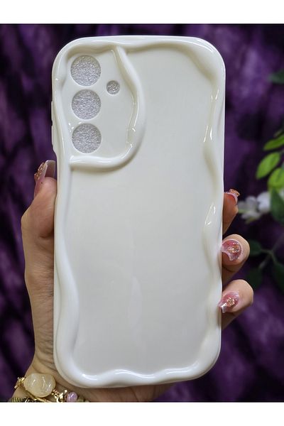 Magic Ring حافظة هاتف بيضاء متوافقة مع هاتف Samsung Galaxy A16 ثلاثية الأبعاد
