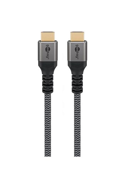 goobay Cablu HDMI de mare viteză cu Ethernet | Negru | HDMI la HDMI | 1 m