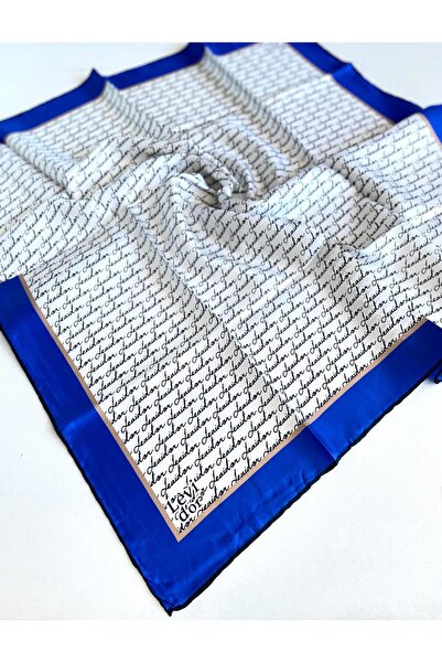 Levidor Tivil Чистий шовковий шарф 48962 Синій змішаний візерунок