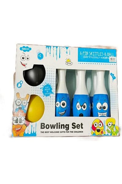 rexa Brain Giggles Bowling Set Smile Emoji Design Games for Kids and Adult