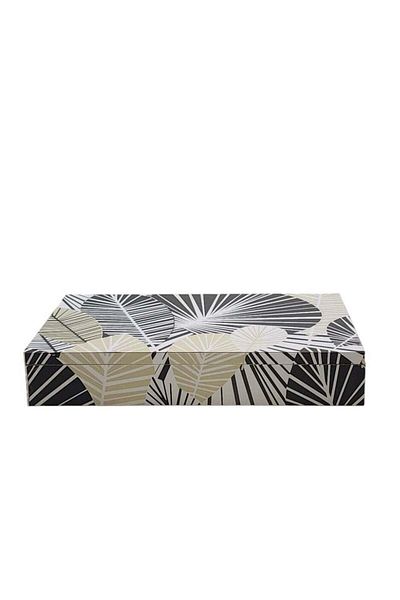 Generic Elegant Storage Box with Leaf and Flower Embossing (36 x 12 x 5 cm)