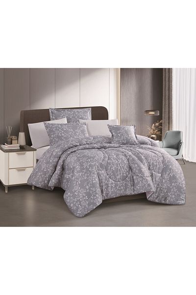 HOURS Horse Never 4-Piece Double-Sided Quilt Set with Moira-05 Pillowcase