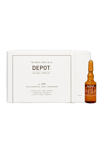 DEPOT No.205 Invigorating Hair Treatment Anti-Hair Loss Revitalizing Serum for Men 10X5Ml