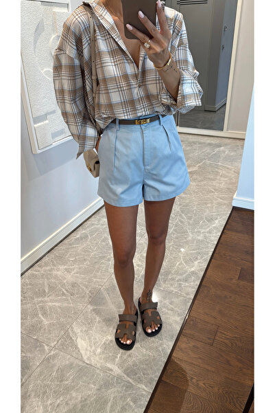 sinemkivanc co YÜKSEK BEL PİLELİ ŞORT