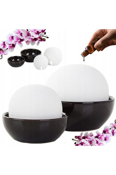 divendi-ro Set of 2 round ceramic humidifiers, naturally return moisture to the air through evaporatior