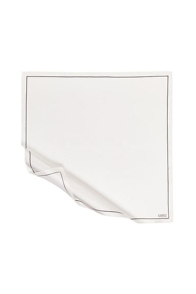 ipekevi Twill Silk Scarf - Frame - Pearl White