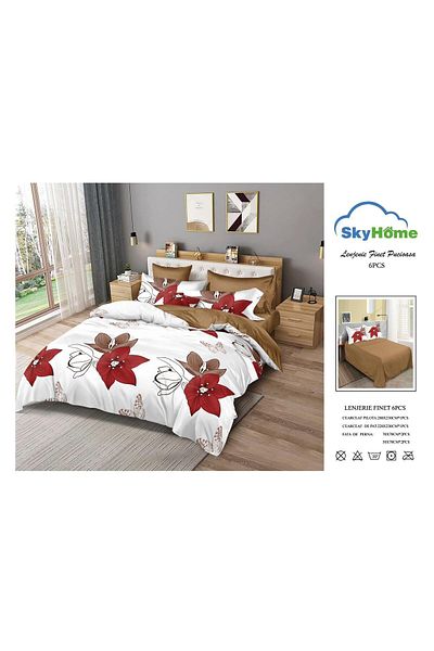 Sky Home Double bed linen set 6 pieces