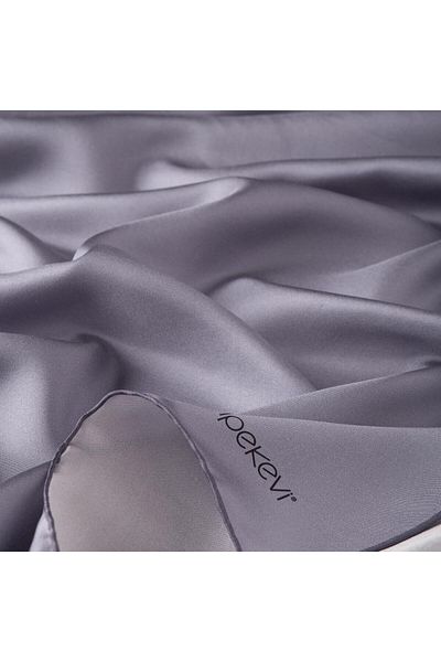 ipekevi Μασίφ Twill Silk Φουλάρι - Μαγνητικό Μπλε