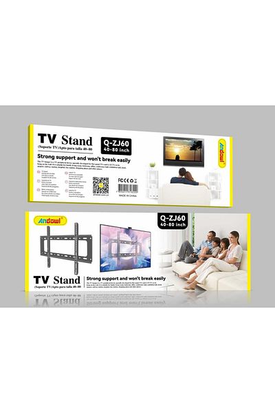 divendi-ro TV wall mount, metal, adjustable 40"-80", black