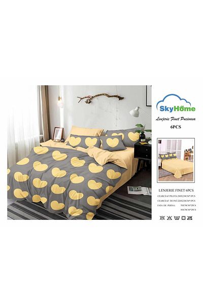 Sky Home Double bed linen set 6 pieces