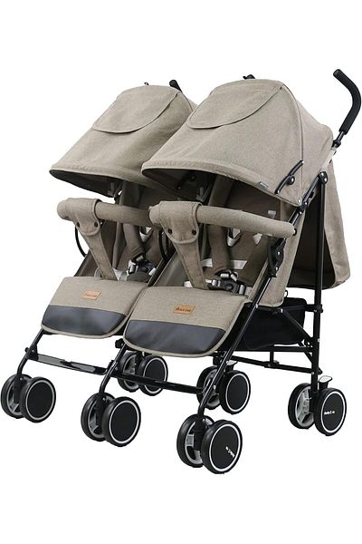 rexa Two Luxury Baby Stroller – Compact & Comfortable Ride for Infants (Brown, 40 x 70 x 80 cm)