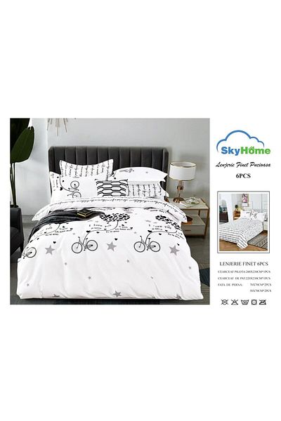 Sky Home Double bed linen set 6 pieces