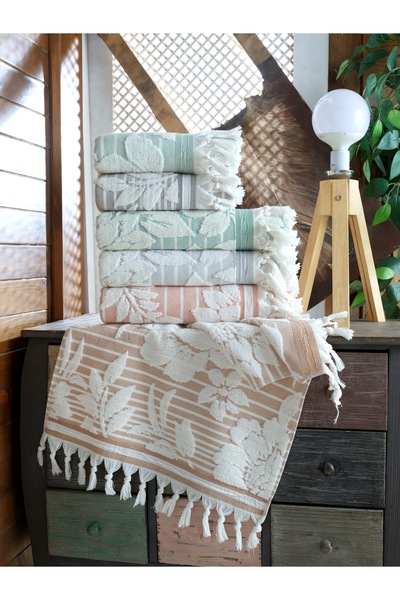 Şıkel 50x90 El ve Yüz Havlusu 6'lı Cotton Saçaklı Orkide