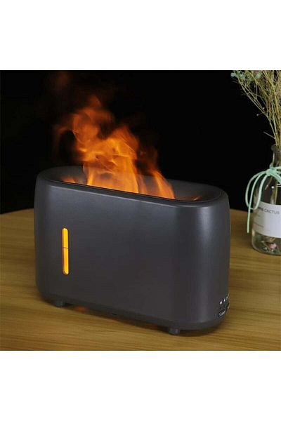divendi-ro Humidifier - Aromatherapy Diffuser, 240ml, flame appearance, Remote Control - Grey