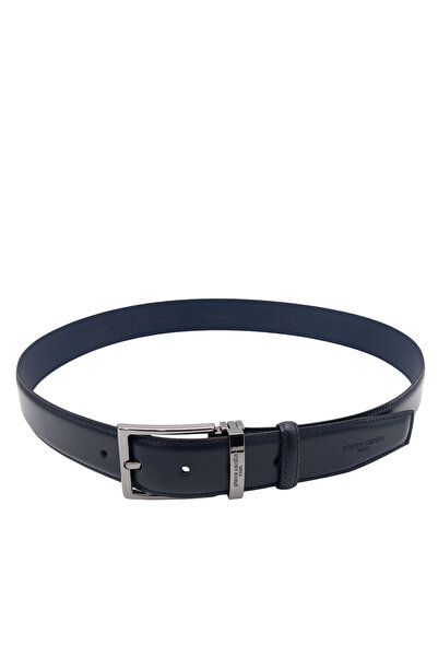Pierre Cardin Námořnický modrý kožený pánský pásek PC-2209KO15
