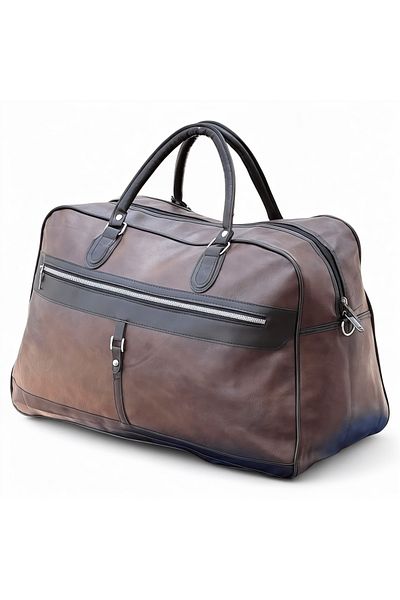 ZAAPPY Premium Pu Leather Duffel Bag[5-7kg] Spacious Stylish Travel Tote, Durable Handheld Carry-on Baggage