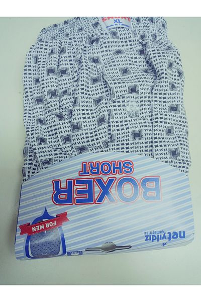 NETYILDIZ Men's Colorful Patterned Buttoned Boxer 4-Piece 100% Cotton