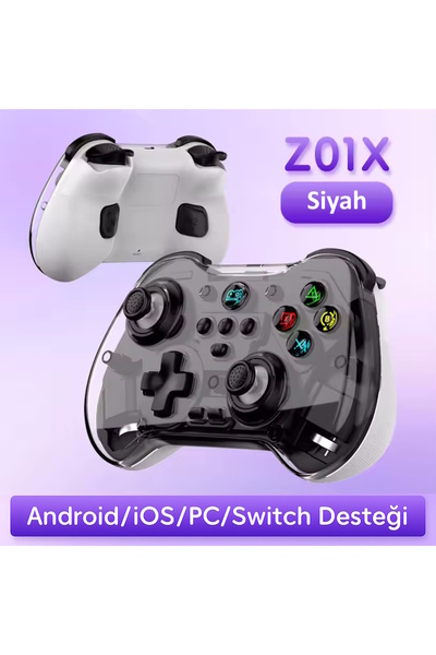 Corsair Z01X PC/IOS/Android/Switch/Switch Oled Uyumlu Bluetooth Bağlantılı Şeffaf Joystick Gamepad